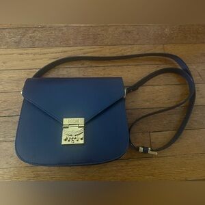 MCM Patricia Small Crossbody Bag in Munich Blue